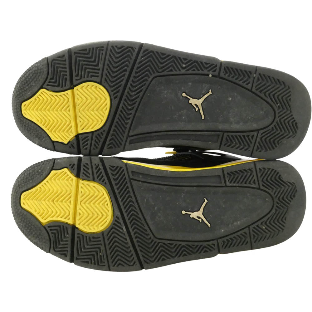 NIKE ナイキ DH6927-017 Air Jordan 4 Retro Thunder AJ4 エアジョーダン サンダー スニーカー ブラック系 イエロー系 27.5cm【中古】