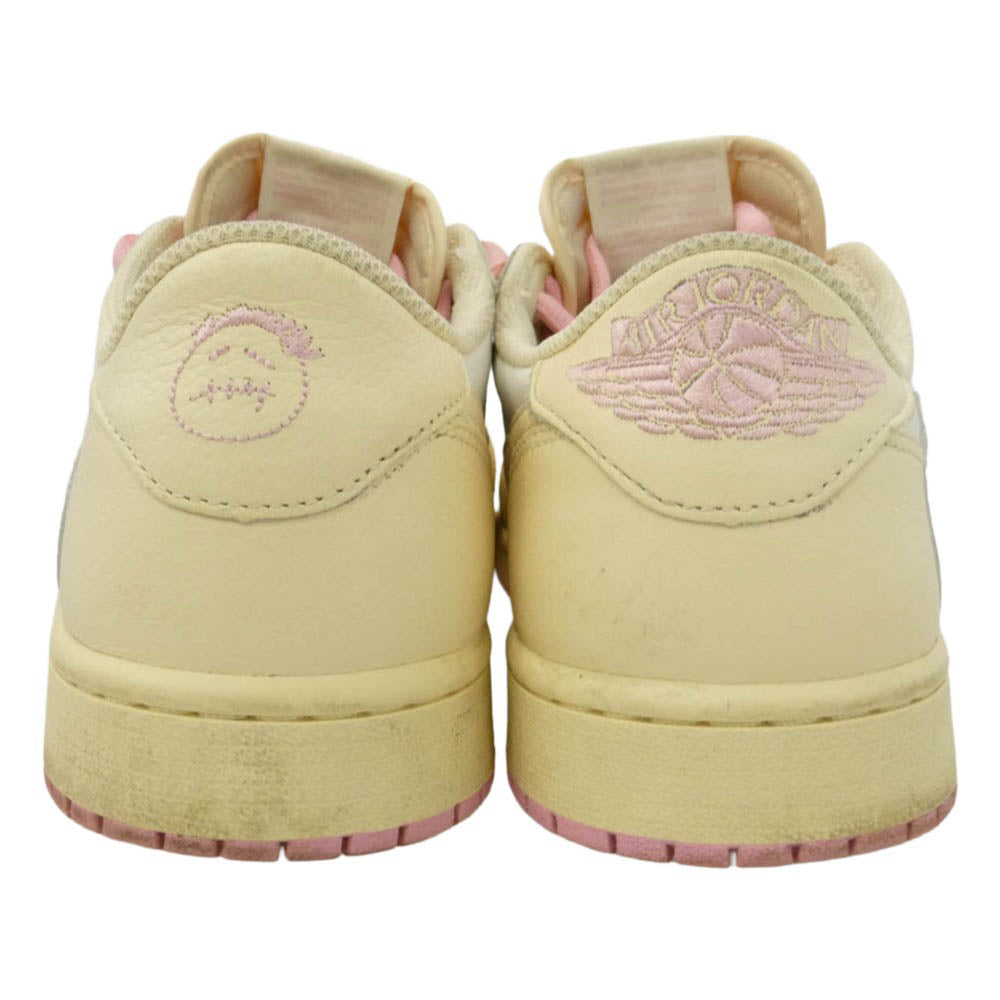 NIKE ナイキ IQ7604-101 × Travis Scott トラヴィススコット 【フェイクバスターズ鑑定済】Air Jordan 1 Retro Low OG Sail Tropical Pink AJ1 エアジョーダン ロー スニーカー マルチカラー系 27cm【中古】