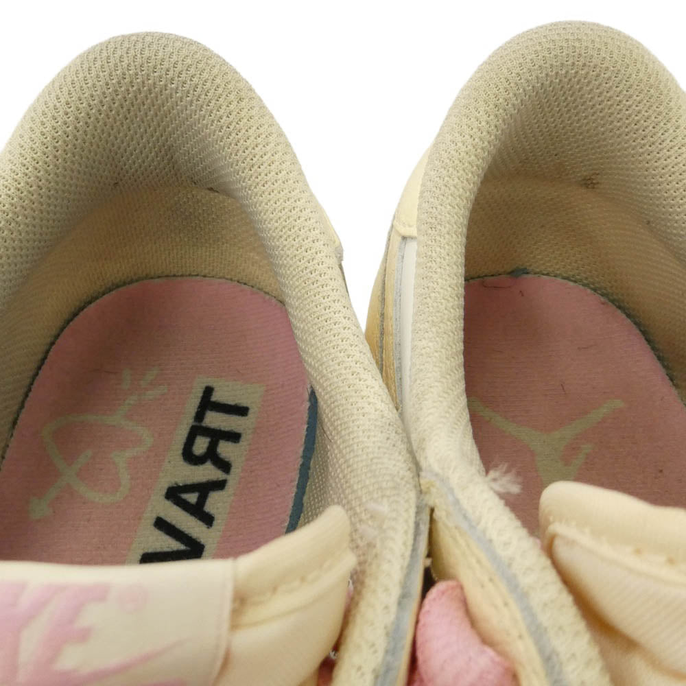 NIKE ナイキ IQ7604-101 × Travis Scott トラヴィススコット 【フェイクバスターズ鑑定済】Air Jordan 1 Retro Low OG Sail Tropical Pink AJ1 エアジョーダン ロー スニーカー マルチカラー系 27cm【中古】