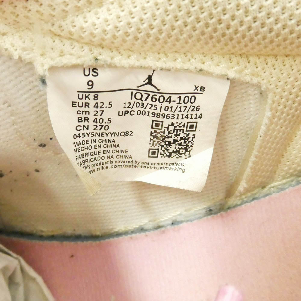 NIKE ナイキ IQ7604-101 × Travis Scott トラヴィススコット 【フェイクバスターズ鑑定済】Air Jordan 1 Retro Low OG Sail Tropical Pink AJ1 エアジョーダン ロー スニーカー マルチカラー系 27cm【中古】