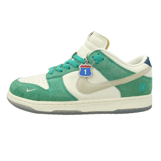 NIKE ナイキ CZ6501-101 × Kasina カシナ【フェイクバスターズ鑑定済】 Dunk Low ダンク ロー スニーカー ホワイト系 グリーン系 27.5cm【中古】