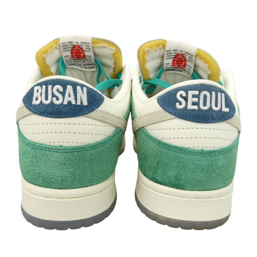 NIKE ナイキ CZ6501-101 × Kasina カシナ【フェイクバスターズ鑑定済】 Dunk Low ダンク ロー スニーカー ホワイト系 グリーン系 27.5cm【中古】
