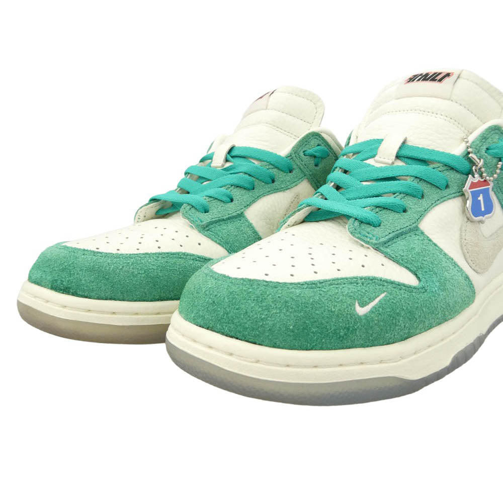 NIKE ナイキ CZ6501-101 × Kasina カシナ【フェイクバスターズ鑑定済】 Dunk Low ダンク ロー スニーカー ホワイト系 グリーン系 27.5cm【中古】