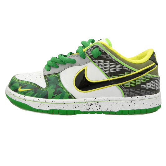 NIKE ナイキ HV1454-100 Dunk Low What The Ducks Away 【フェイクバスターズ鑑定済】ダンク ロー スニーカー グリーン系 ホワイト系 イエロー系 27.5cm【中古】