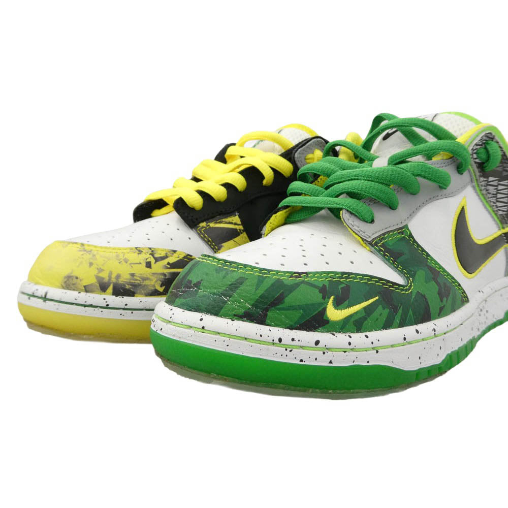NIKE ナイキ HV1454-100 Dunk Low What The Ducks Away 【フェイクバスターズ鑑定済】ダンク ロー スニーカー グリーン系 ホワイト系 イエロー系 27.5cm【中古】
