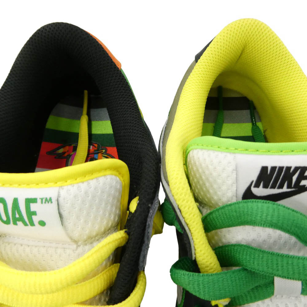 NIKE ナイキ HV1454-100 Dunk Low What The Ducks Away 【フェイクバスターズ鑑定済】ダンク ロー スニーカー グリーン系 ホワイト系 イエロー系 27.5cm【中古】
