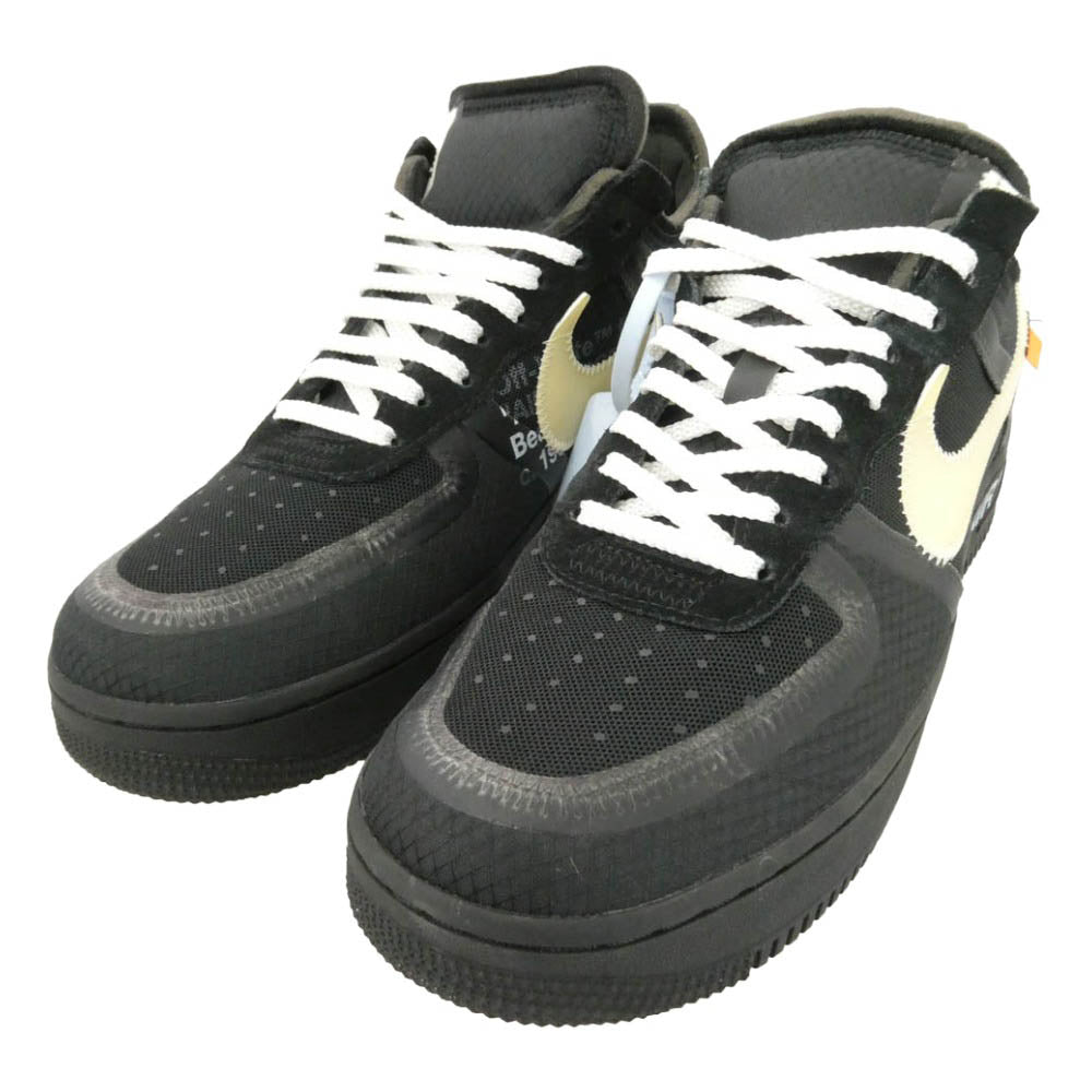 NIKE ナイキ OFF-WHITE オフホワイト AO4606-001 × Off-White オフホワイト 【フェイクバスターズ鑑定済】Air Force 1 Low Black AF1 THE10 エアフォース ロー ブラック スニーカー ブラック系 27cm【中古】