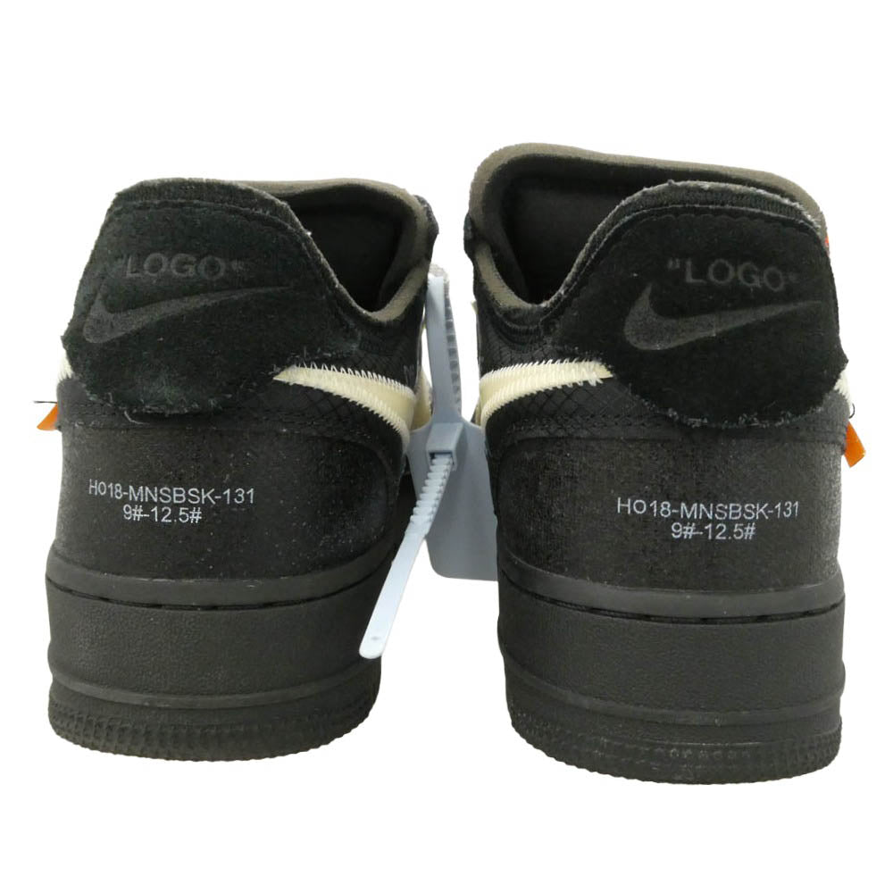 NIKE ナイキ OFF-WHITE オフホワイト AO4606-001 × Off-White オフホワイト 【フェイクバスターズ鑑定済】Air Force 1 Low Black AF1 THE10 エアフォース ロー ブラック スニーカー ブラック系 27cm【中古】