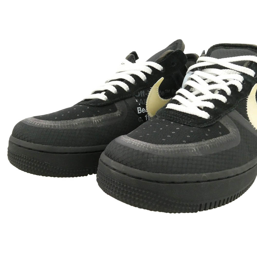 NIKE ナイキ OFF-WHITE オフホワイト AO4606-001 × Off-White オフホワイト 【フェイクバスターズ鑑定済】Air Force 1 Low Black AF1 THE10 エアフォース ロー ブラック スニーカー ブラック系 27cm【中古】