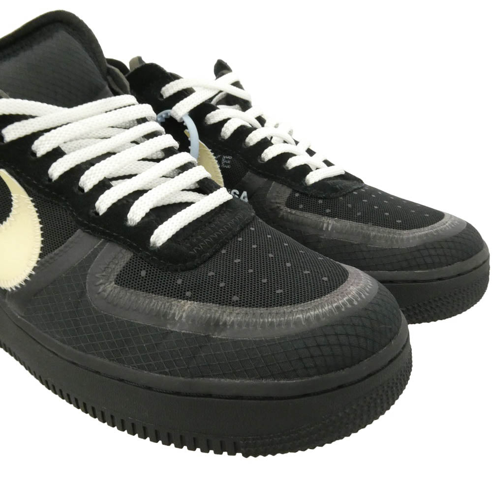 NIKE ナイキ OFF-WHITE オフホワイト AO4606-001 × Off-White オフホワイト 【フェイクバスターズ鑑定済】Air Force 1 Low Black AF1 THE10 エアフォース ロー ブラック スニーカー ブラック系 27cm【中古】