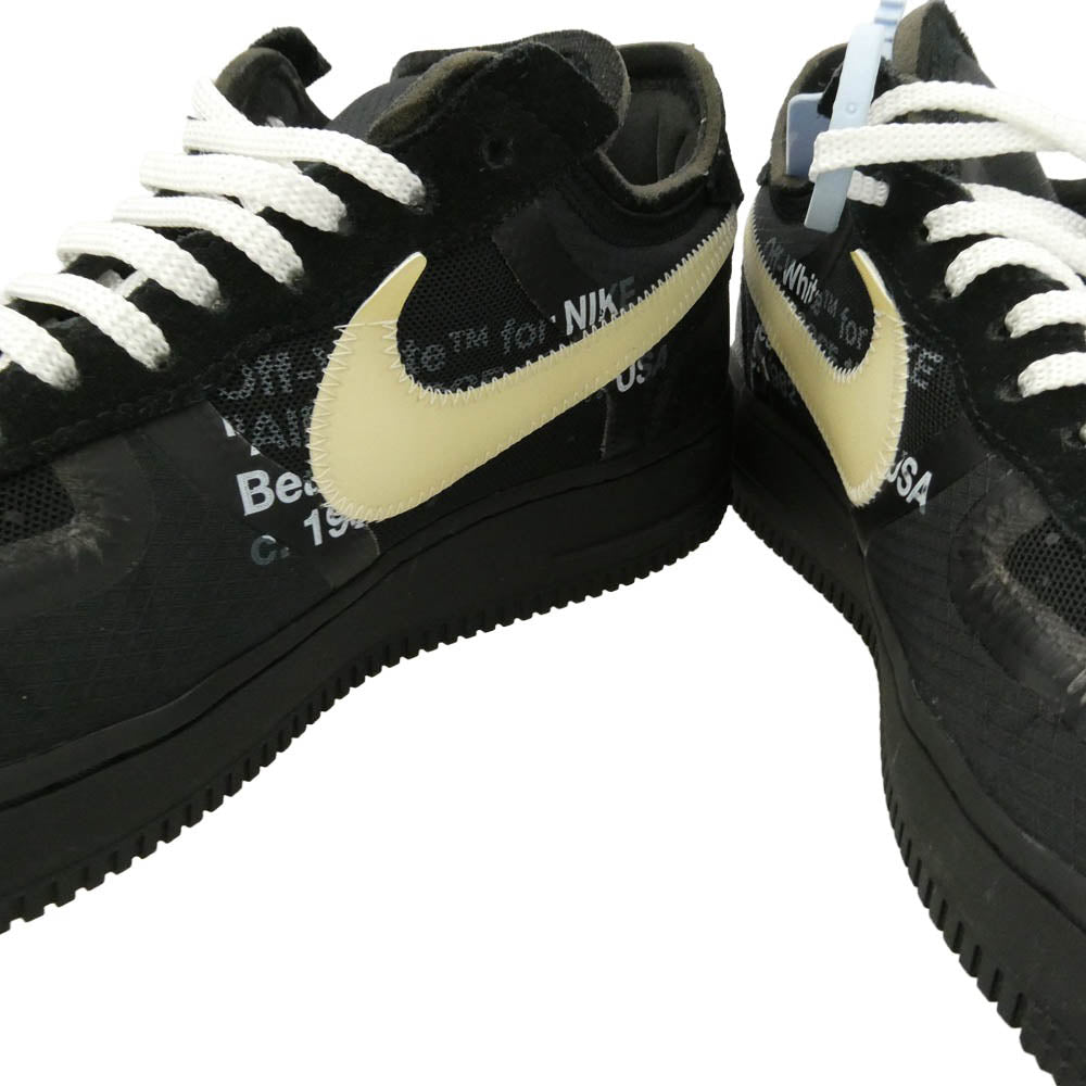NIKE ナイキ OFF-WHITE オフホワイト AO4606-001 × Off-White オフホワイト 【フェイクバスターズ鑑定済】Air Force 1 Low Black AF1 THE10 エアフォース ロー ブラック スニーカー ブラック系 27cm【中古】