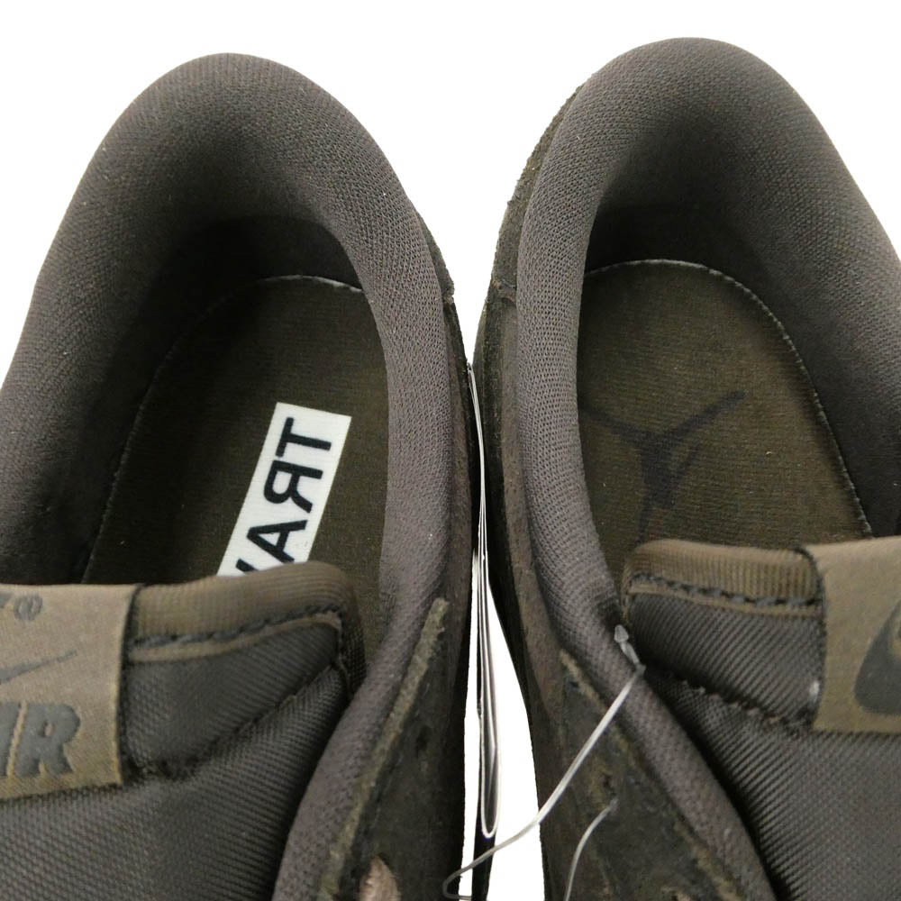 NIKE ナイキ DM7866-202 × Travis Scott トラヴィススコット【フェイクバスターズ鑑定済】Air Jordan 1 Low OG SP Velvet Brown and Dark Mocha AJ1 エアジョーダン ロー スニーカー ダークブラウン系 27.5cm【新古品】【未使用】【中古】