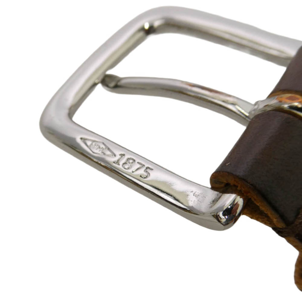WHITE HOUSE COX ホワイトハウスコックス ブラウン メッシュ レザー ベルト ブラウン系 36【中古】