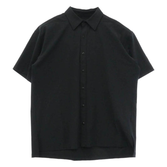 1piu1uguale3 ウノピュウノウグァーレトレ MRS183 NYU112 S/S BIG SHIRTS オーバーサイズ 半袖 シャツ ブラック系 Ⅳ【中古】
