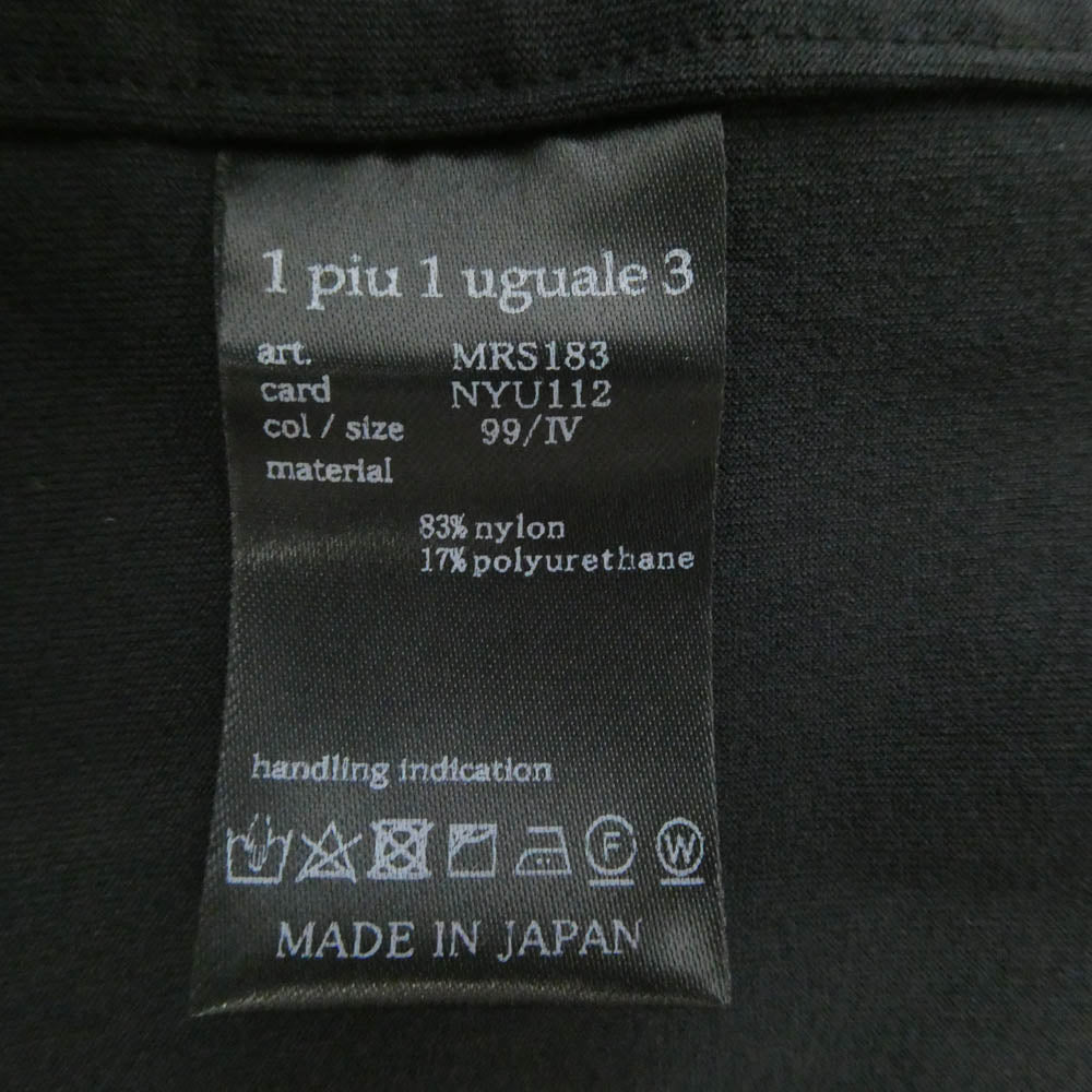 1piu1uguale3 ウノピュウノウグァーレトレ MRS183 NYU112 S/S BIG SHIRTS オーバーサイズ 半袖 シャツ ブラック系 Ⅳ【中古】