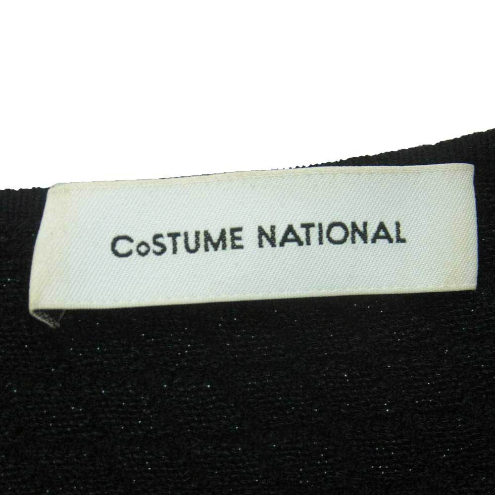 CoSTUME NATIONAL コスチュームナショナル デザインチューブ タンクトップ レーヨン イタリア製 ブラック系 S【中古】