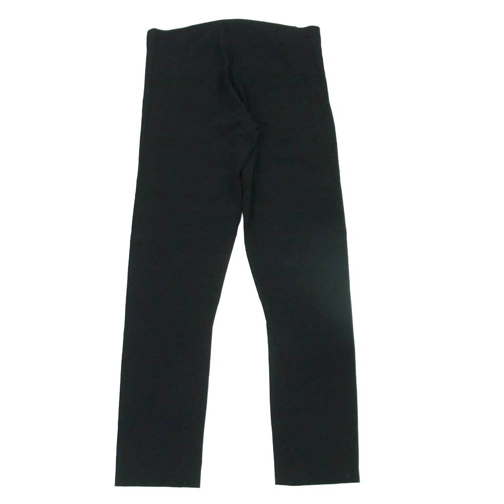 ANN DEMEULEMEESTER アンドゥムルメステール 4201m レーヨンポリ バックポケット ストレッチ レギンス パンツ ブラック系 36【中古】