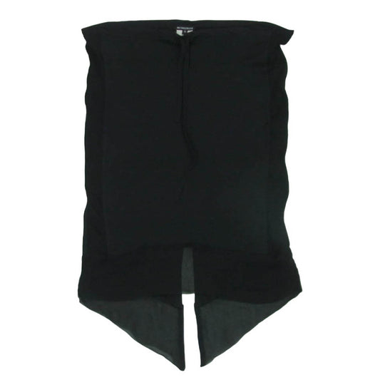 ANN DEMEULEMEESTER アンドゥムルメステール レーヨン フィッシュテールデザイン ドローコード オーバー スカート ブラック系 38【中古】