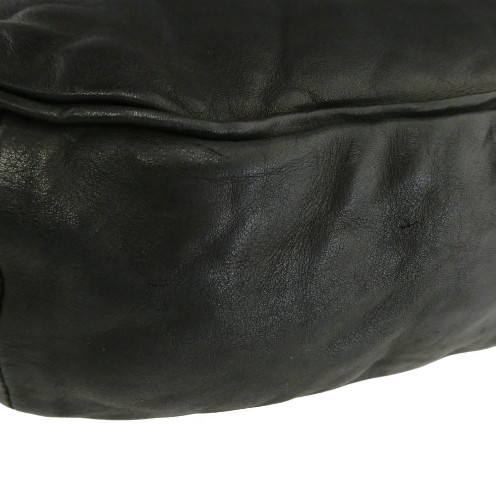 CHRISTIAN PEAU クリスチャンポー レザー 2wayがま口 ハンドバッグ ショルダーバッグ ブラック系 M【中古】