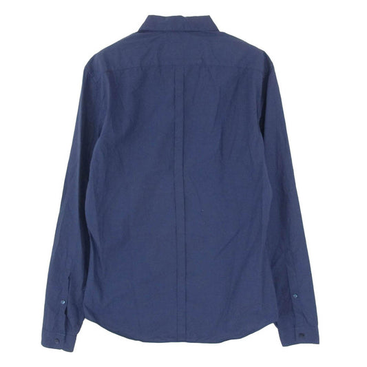 Burberry Prorsum バーバリープローサム コットン レギュラーカラー ロングスリーブ 長袖 ドレスシャツ ネイビー系 39【中古】