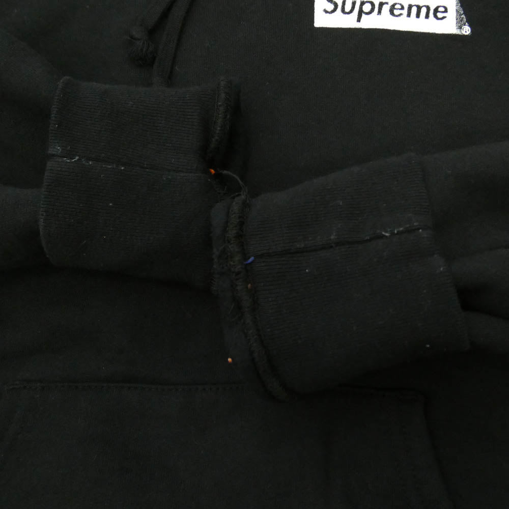 Supreme シュプリーム 19AW Stop Crying Hooded Sweatshirt ロゴ プリント バックプリント フーディー プルオーバー パーカー ブラック系 S【中古】