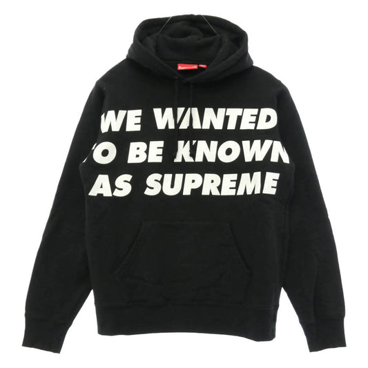 Supreme シュプリーム 20SS Known As Hooded Sweatshirt ロゴ プリント フーディー プルオーバー パーカー ブラック系 S【中古】
