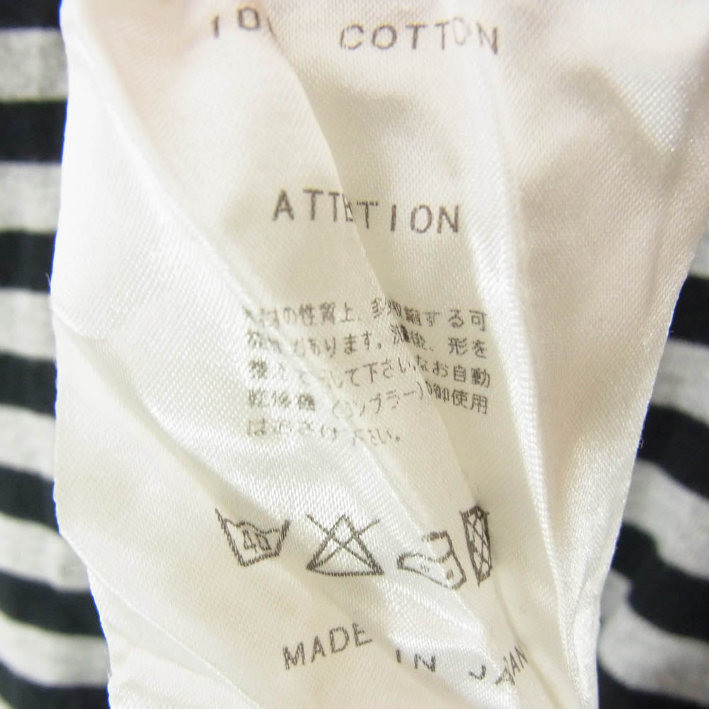 RUDE GALLERY ルードギャラリー ボーダー 長袖 ロングスリーブ kコットン Tシャツ カットソー ブラック系 2【中古】