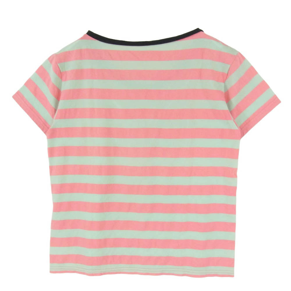 RUDE GALLERY ルードギャラリー ボーダー 半袖 Tシャツ クルーネック ショートスリーブ カットソー ピンク系 2【中古】