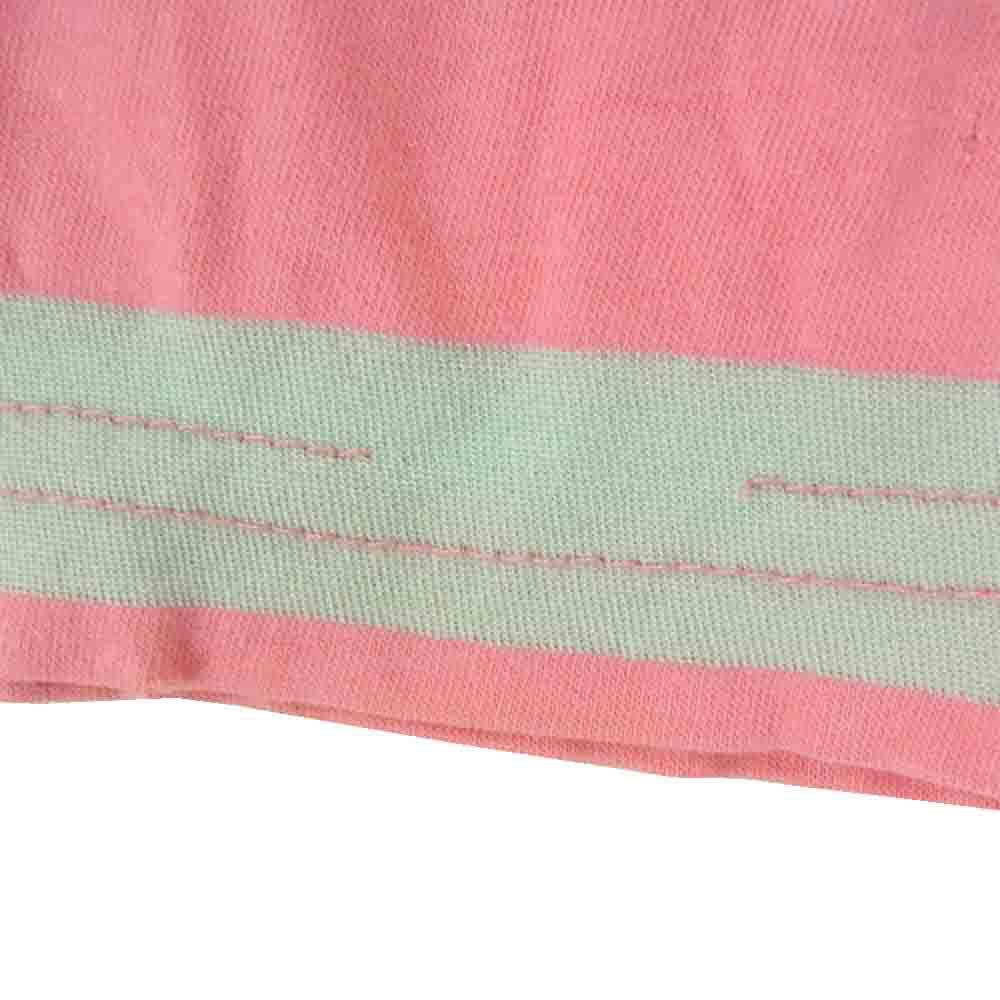 RUDE GALLERY ルードギャラリー ボーダー 半袖 Tシャツ クルーネック ショートスリーブ カットソー ピンク系 2【中古】