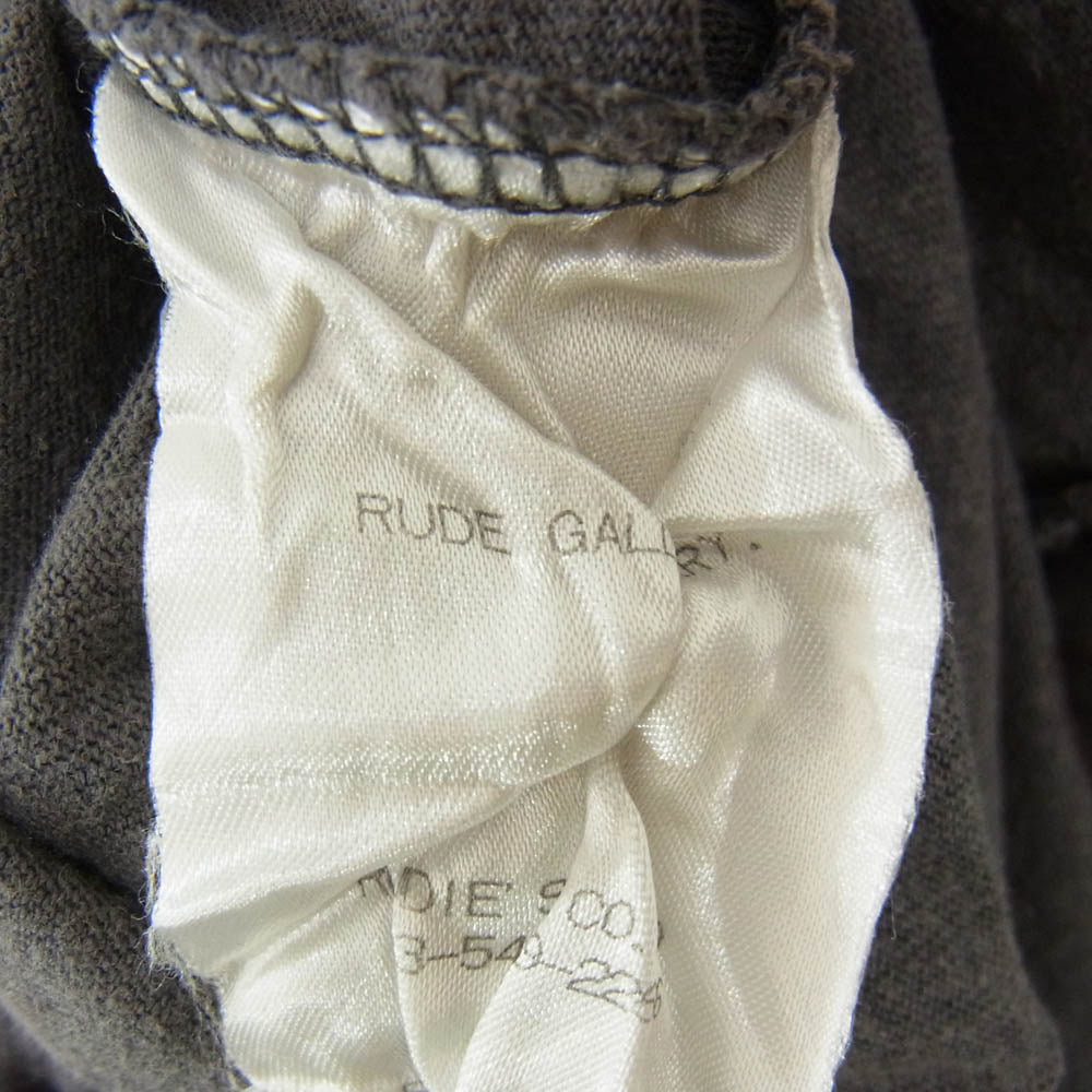 RUDE GALLERY ルードギャラリー ハートロゴ クルーネック 半袖 Tシャツ カットソー クルーネック グレー系 3【中古】