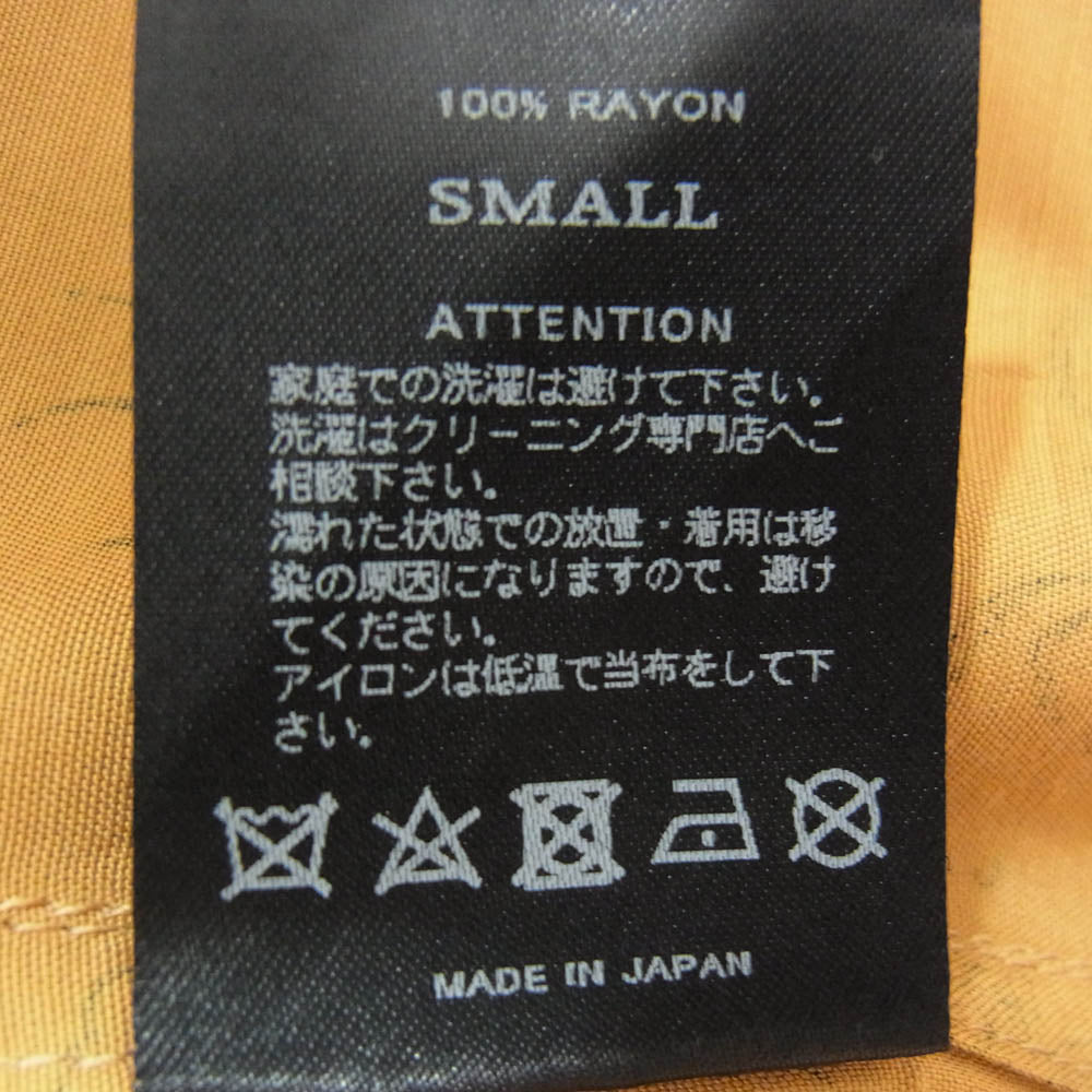 RUDE GALLERY BLACK REBEL ルードギャラリーブラックレーベル オープンカラー 半袖 シャツ ブラウン系 S【中古】