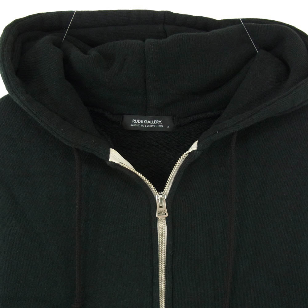 RUDE GALLERY ルードギャラリー フルジップ パーカー フーディー ブラック系 2【中古】
