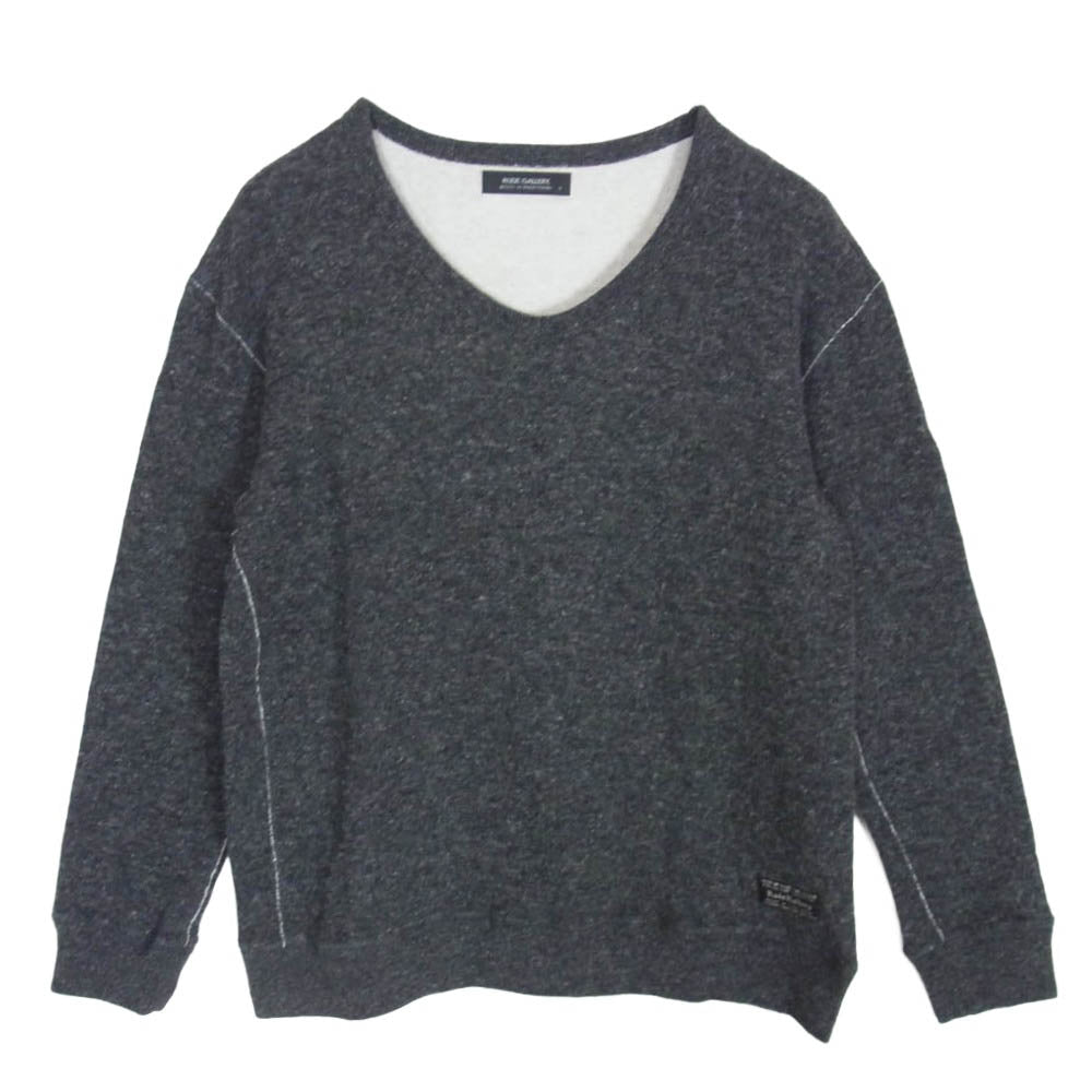RUDE GALLERY ルードギャラリー 13AW Vネック コットンフリース スウェット トレーナー ダークグレー系 3【中古】