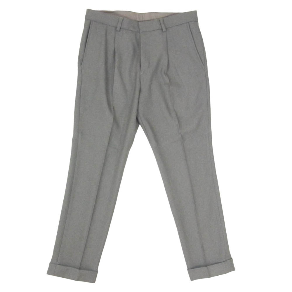 RUDE GALLERY ルードギャラリー 18AW センタープレス 裾ダブル スラックスパンツ トラウザーズ グレー系 3【中古】