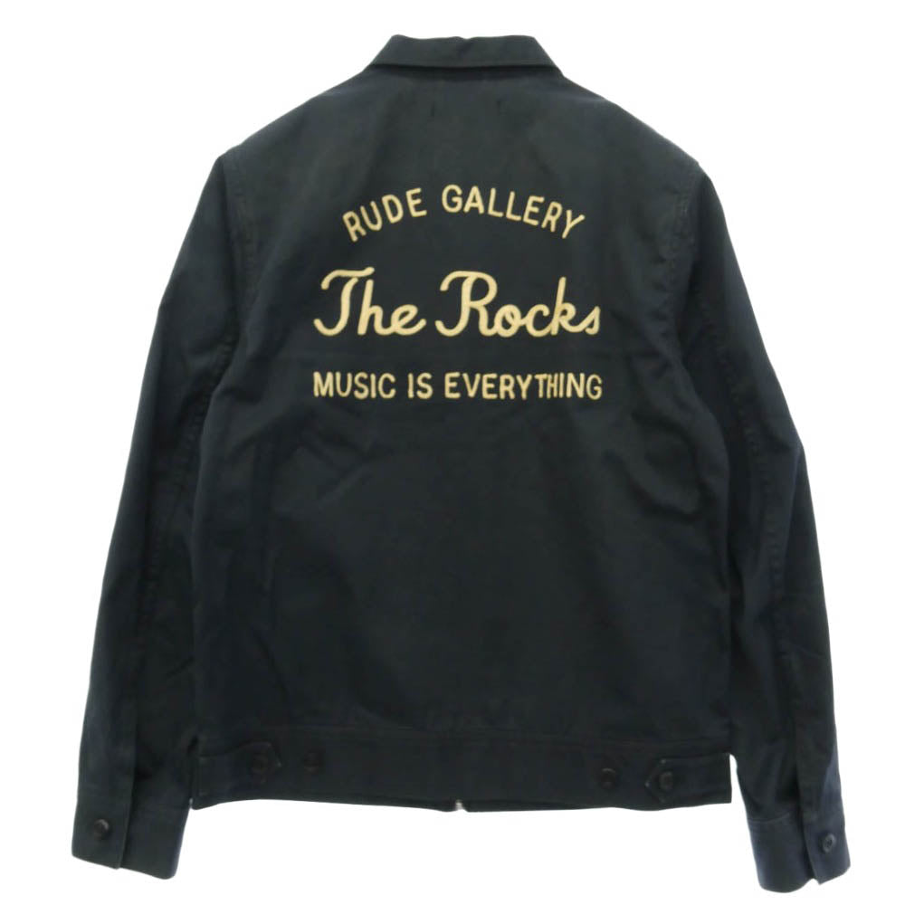 RUDE GALLERY ルードギャラリー THE ROCK ジップアップ ハリントン スウィングトップ ジャケット ブラック系 2【中古】