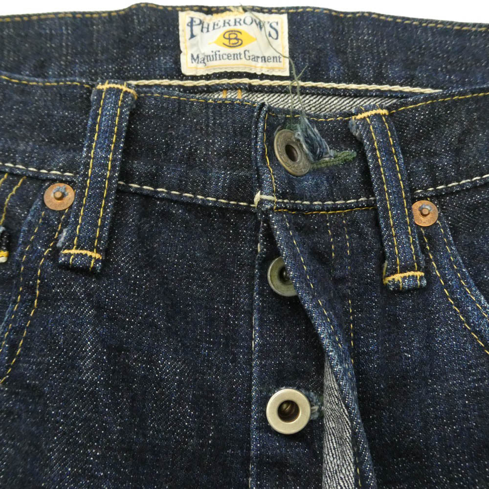 Pherrow's フェローズ lot 421 STORMYBLUE ストーミーブルー デニム パンツ インディゴブルー系 W30【中古】