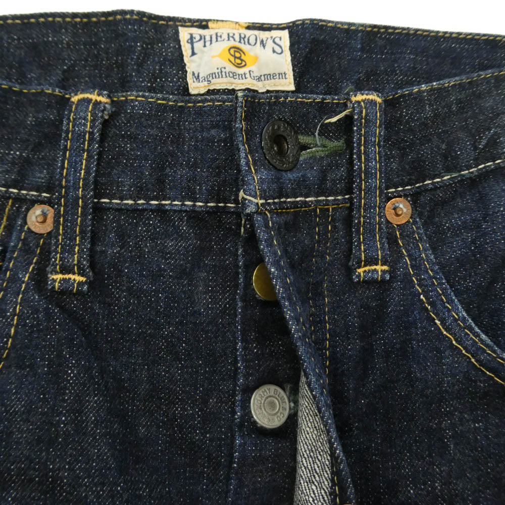 Pherrow's フェローズ lot 421 STORMYBLUE ストーミーブルー デニム パンツ インディゴブルー系 W30【中古】