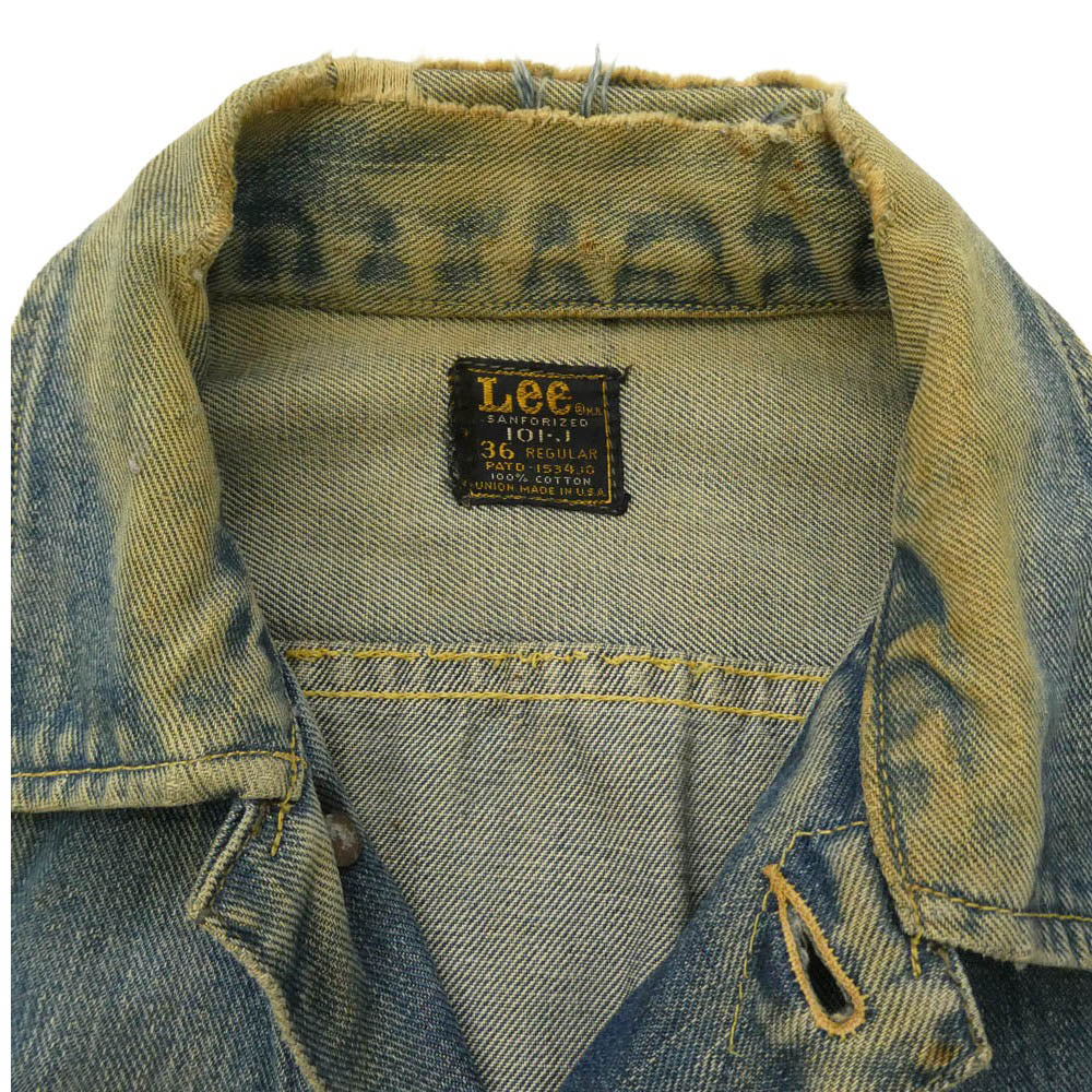 Lee リー USA製 70s ヴィンテージ デニム ジャケット インディゴブルー系 36【中古】
