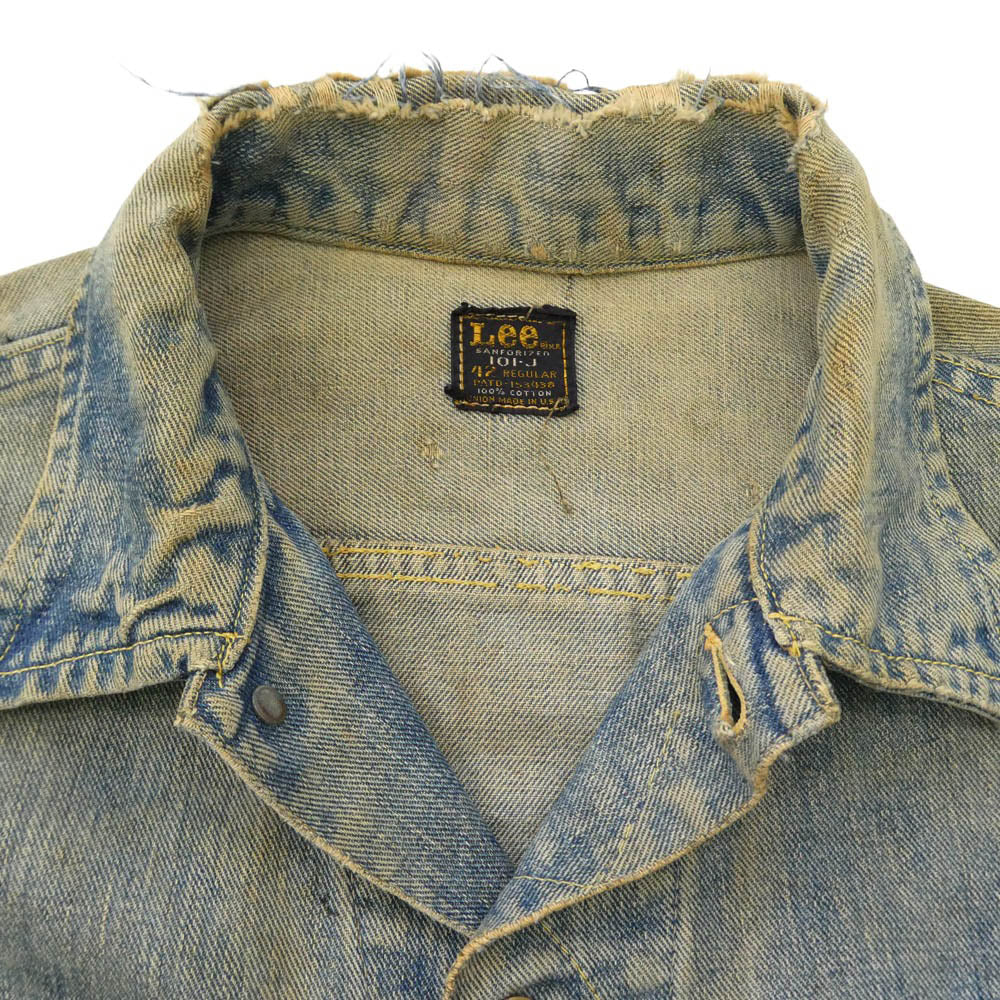 Lee リー USA製 70s 101J ヴィンテージ デニム ジャケット インディゴブルー系 42【中古】