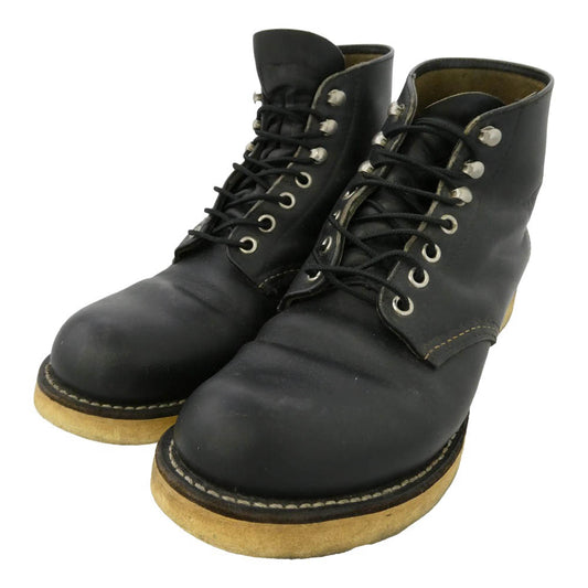 RED WING レッドウィング 8165 羽タグ 6-inch Classic Round クラシック ラウンド ブーツ ブラック系 7.5D【中古】
