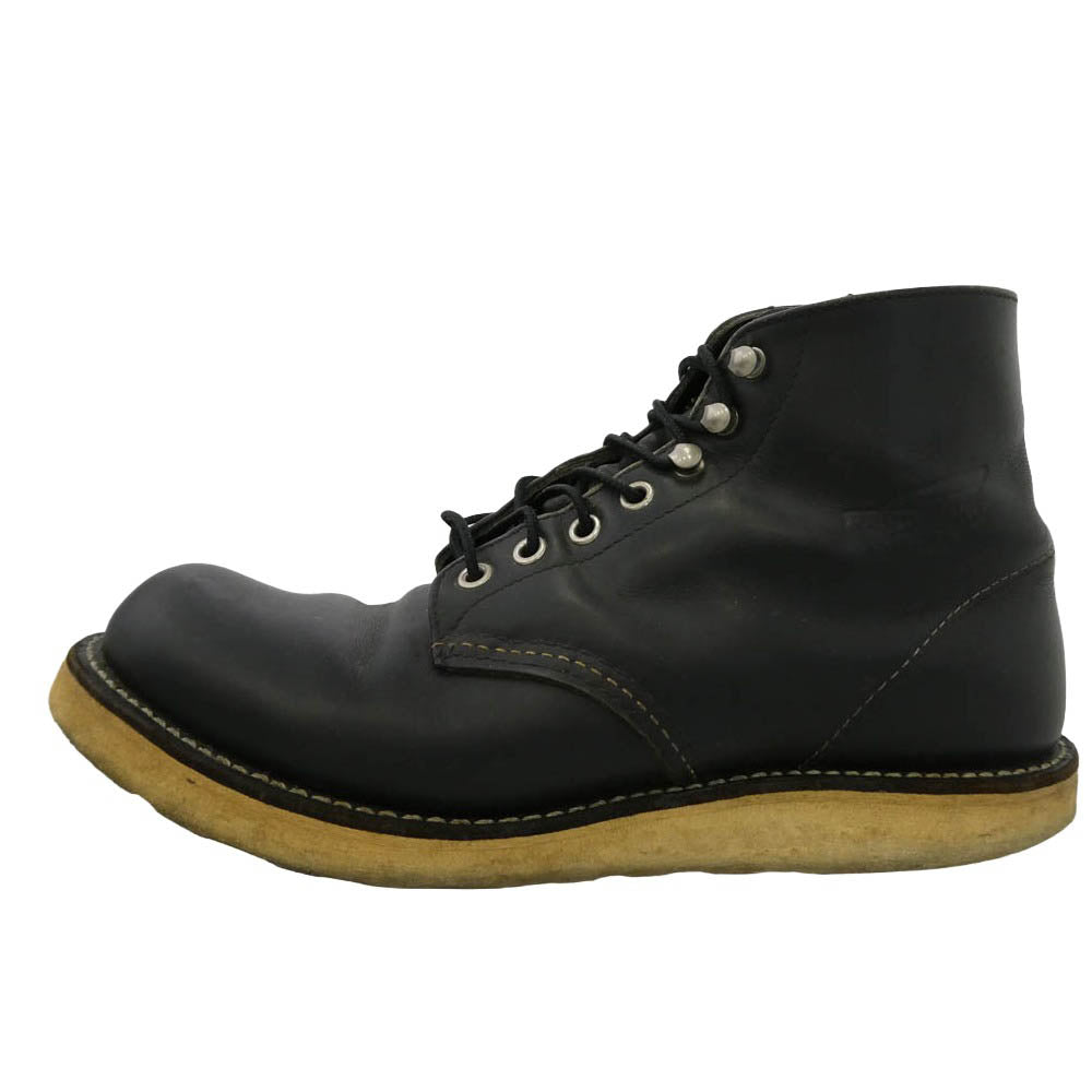 RED WING レッドウィング 8165 羽タグ 6-inch Classic Round クラシック ラウンド ブーツ ブラック系 7.5D【中古】