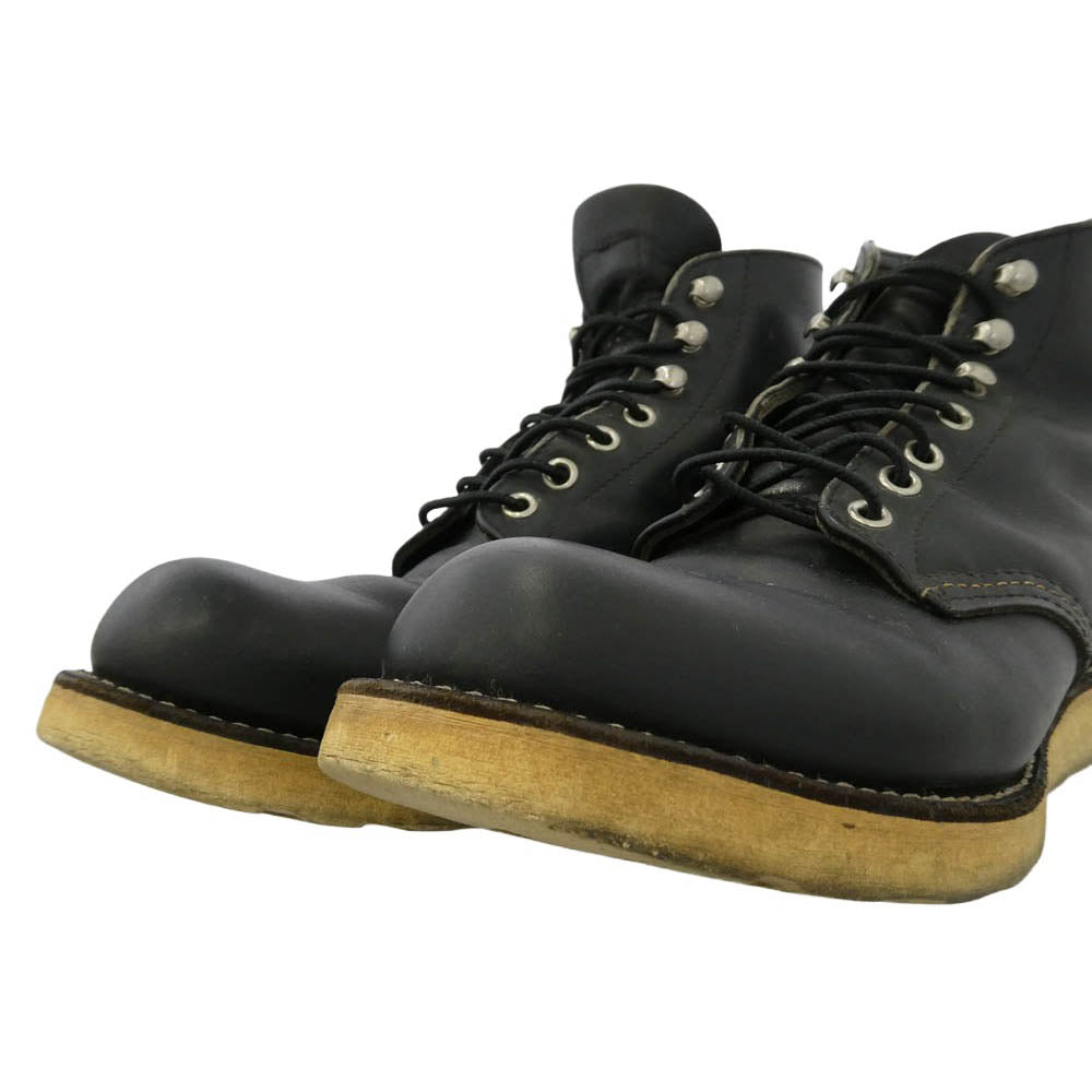 RED WING レッドウィング 8165 羽タグ 6-inch Classic Round クラシック ラウンド ブーツ ブラック系 7.5D【中古】