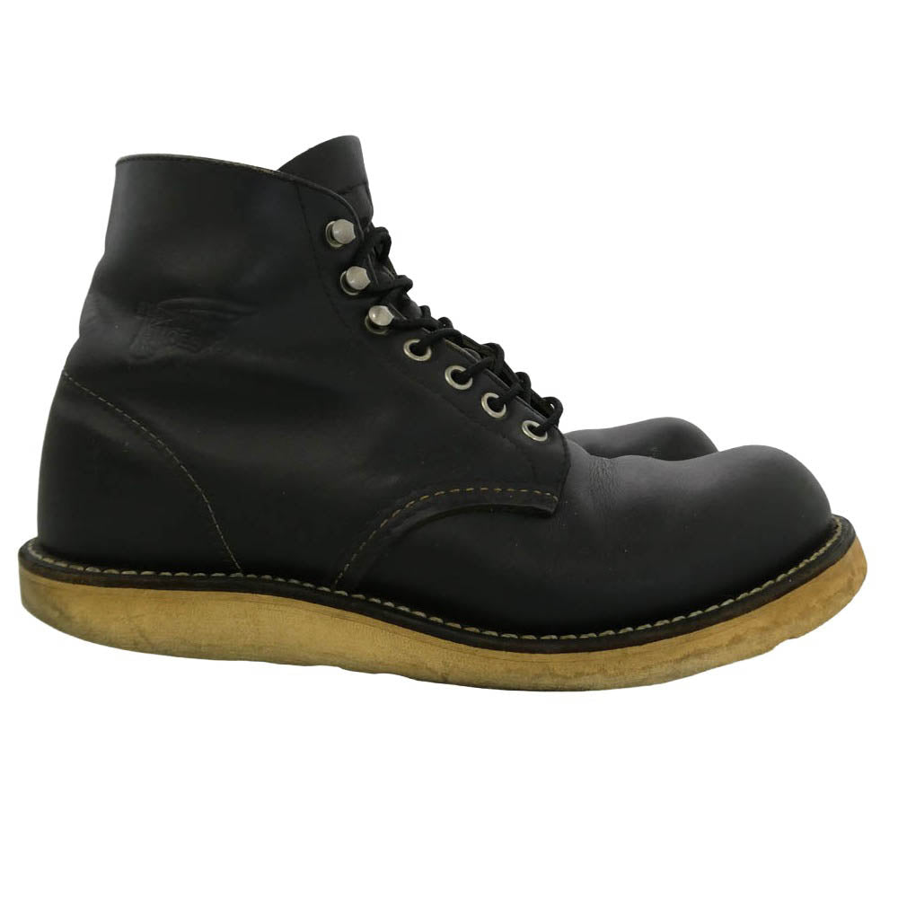 RED WING レッドウィング 8165 羽タグ 6-inch Classic Round クラシック ラウンド ブーツ ブラック系 7.5D【中古】