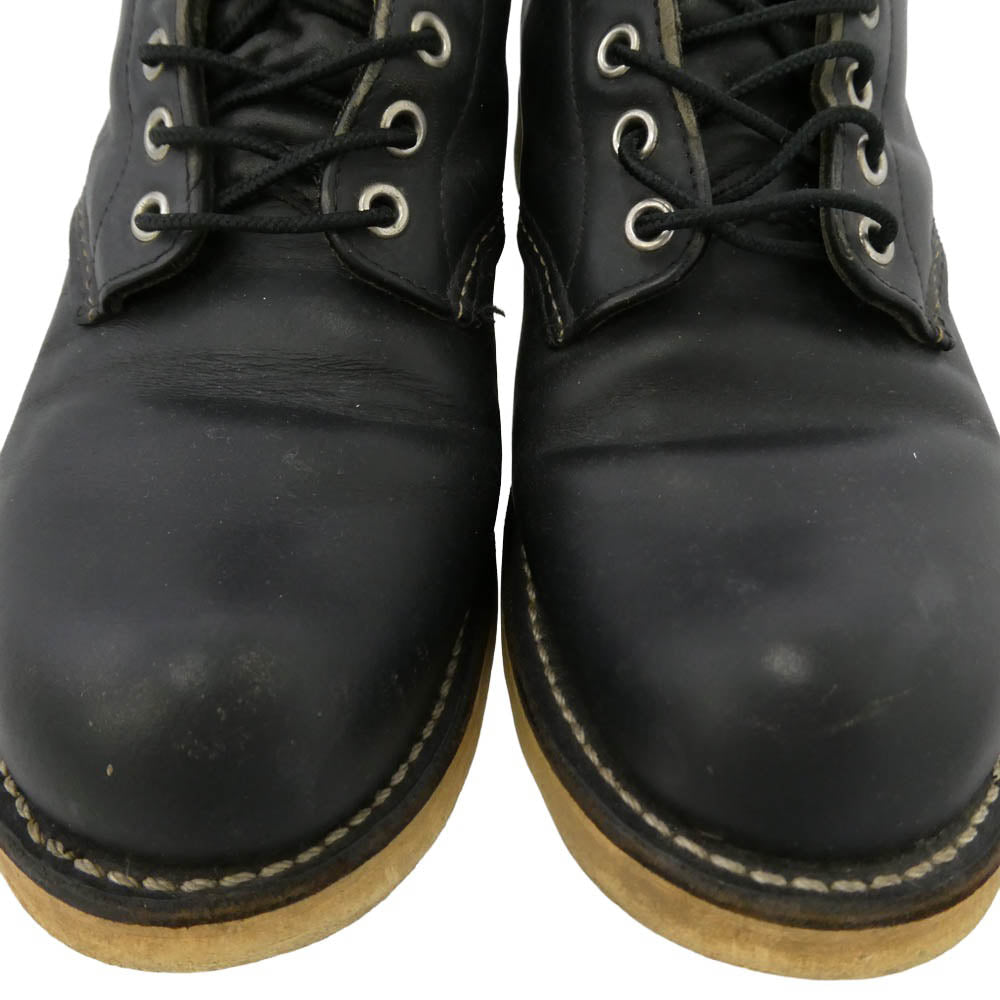 RED WING レッドウィング 8165 羽タグ 6-inch Classic Round クラシック ラウンド ブーツ ブラック系 7.5D【中古】