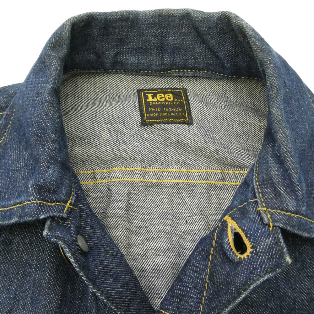 Lee リー USA製 70s 80s 101J ヴィンテージ デニム ジャケット インディゴブルー系【中古】