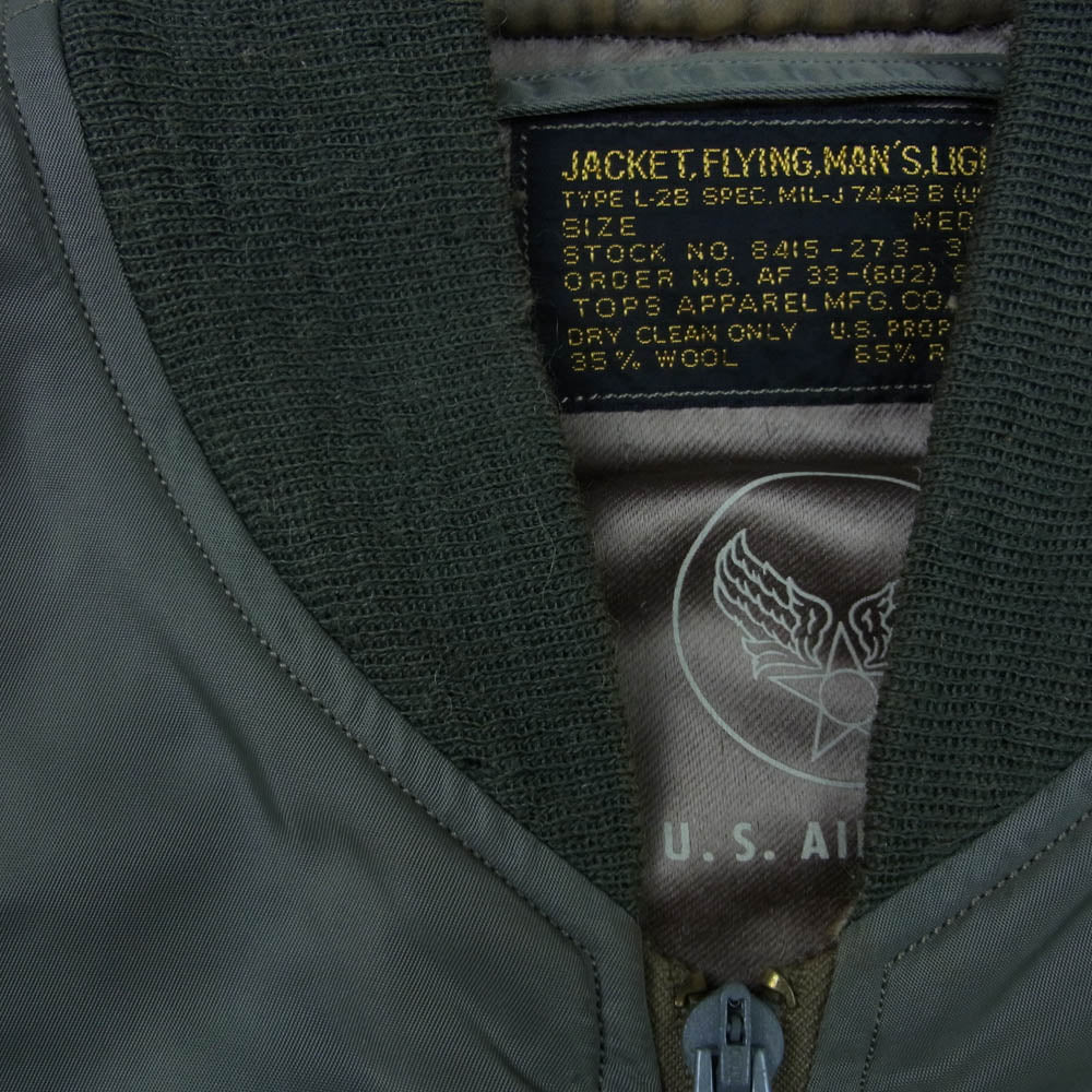 Buzz Rickson's バズリクソンズ BR11132 Type L-2B TOPS APPAREL MFG. CO., INC. フライト ジャケット カーキ系 M【中古】