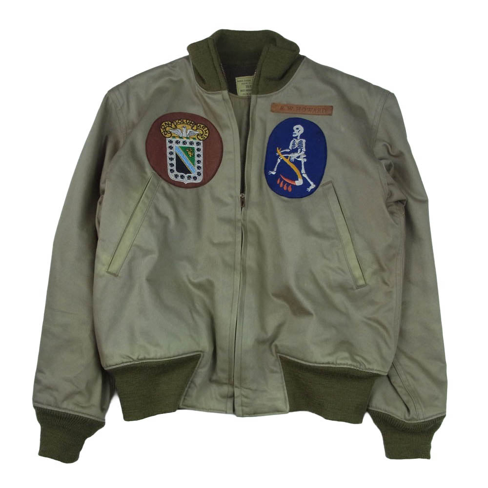 Buzz Rickson's バズリクソンズ BR10994 ワッペン タンカース 裏ボア ミリタリー フライト ジャケット ベージュ系 36R【中古】