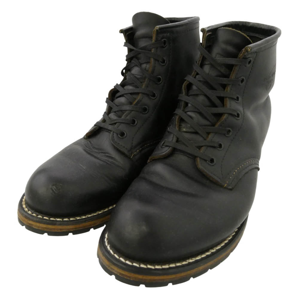RED WING レッドウィング 1914 BECKMAN ベックマン ラウンド レザー ブーツ ブラック系 7.5D【中古】