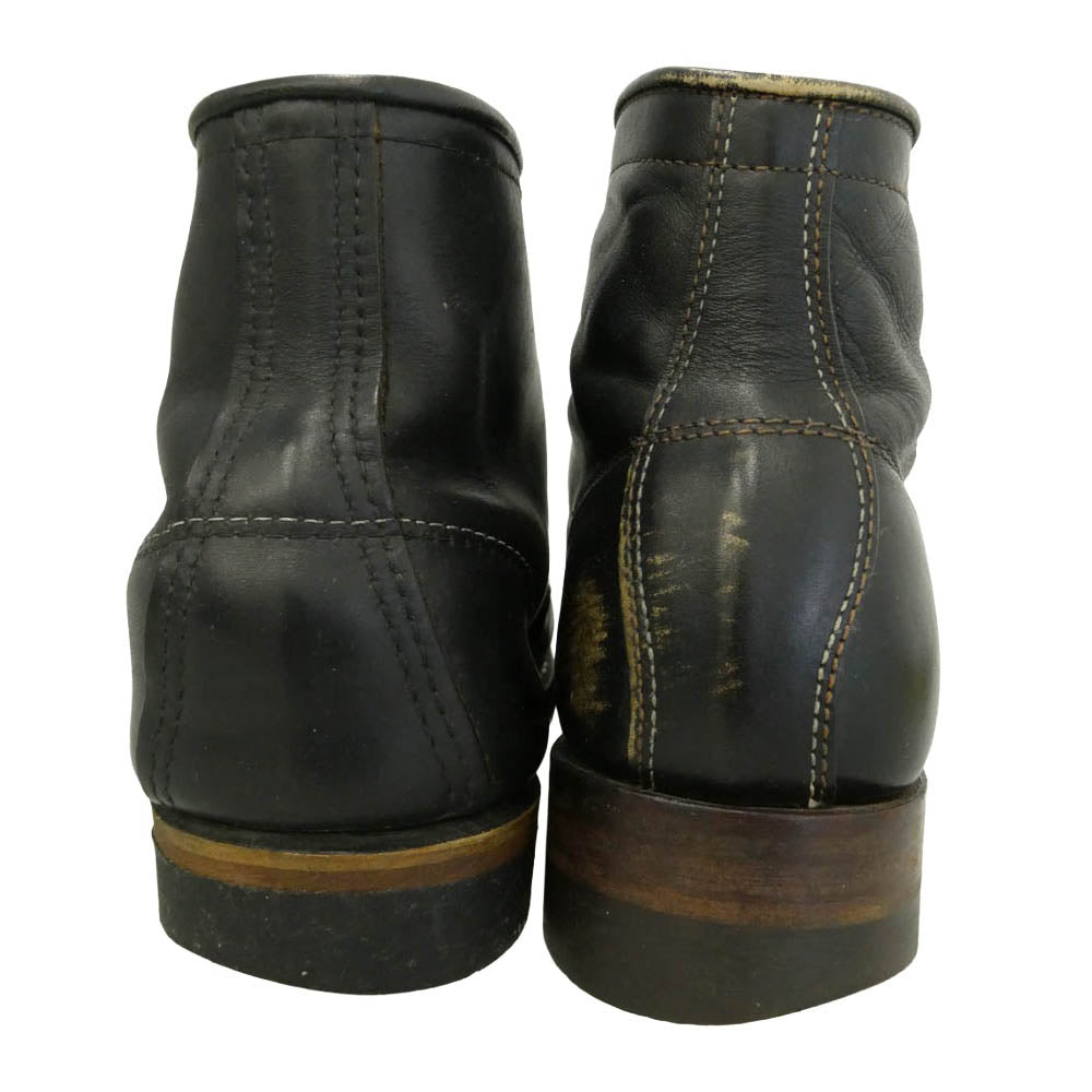 RED WING レッドウィング 1914 BECKMAN ベックマン ラウンド レザー ブーツ ブラック系 7.5D【中古】