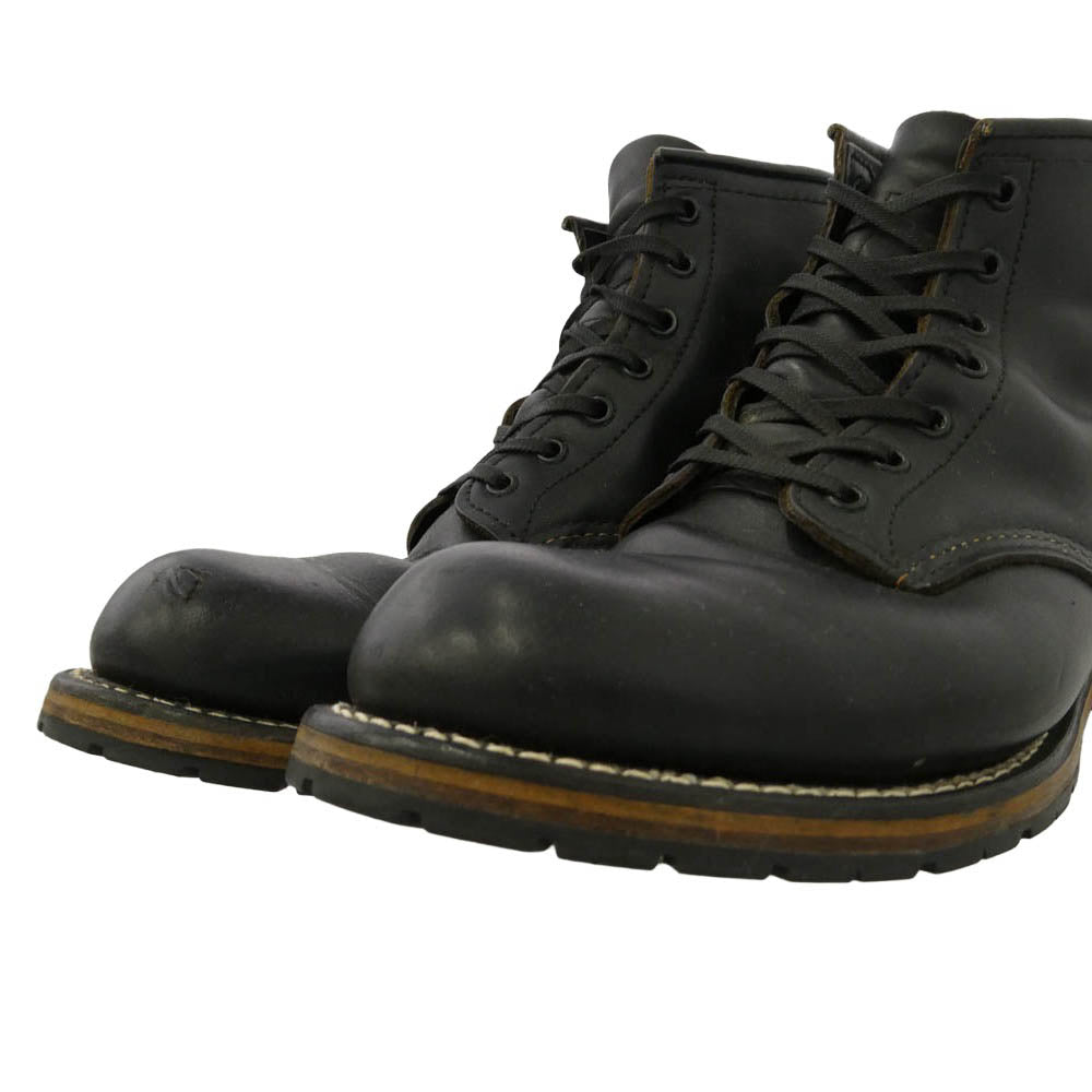 RED WING レッドウィング 1914 BECKMAN ベックマン ラウンド レザー ブーツ ブラック系 7.5D【中古】